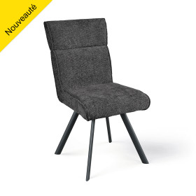 Chaise AMBRE pied métal avec accoudoirs