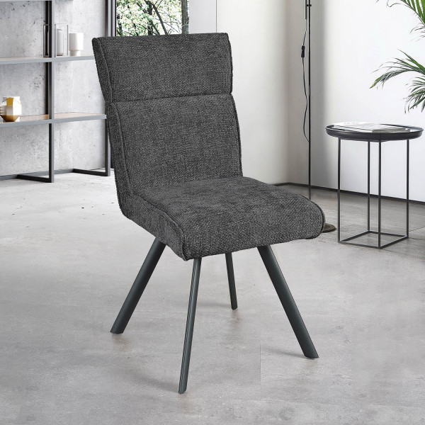 Chaise AMBRE pied métal avec accoudoirs