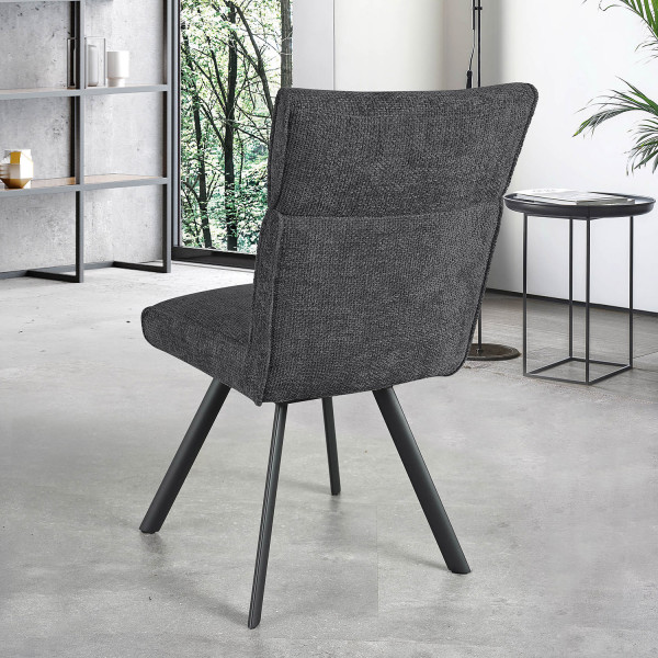 Chaise AMBRE pied métal avec accoudoirs