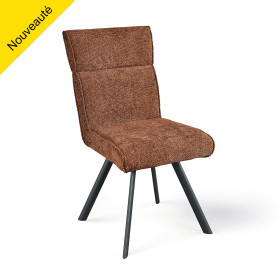 Chaise AMBRE pied métal avec accoudoirs