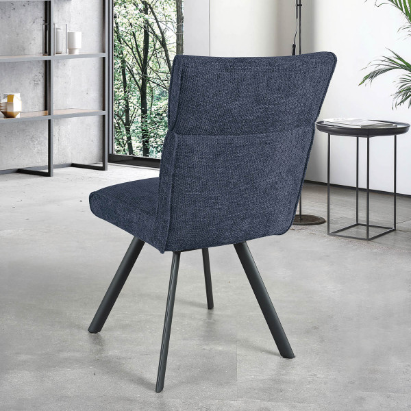 Chaise AMBRE pied métal avec accoudoirs