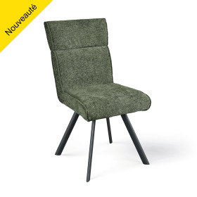 Chaise AMBRE pied métal avec accoudoirs