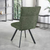 Chaise AMBRE pied métal avec accoudoirs