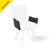 Chaise AMBRE pied métal avec accoudoirs