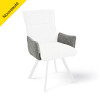 Chaise AMBRE pied métal avec accoudoirs