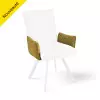 Chaise AMBRE pied métal avec accoudoirs