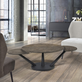 Table basse plateaux pivotants CHICAGO