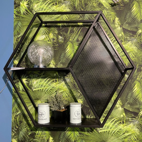 Support mural hexagonal