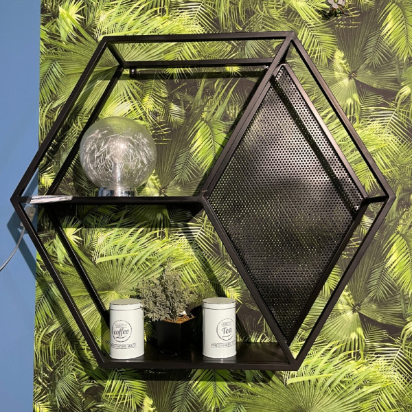 Support mural hexagonal