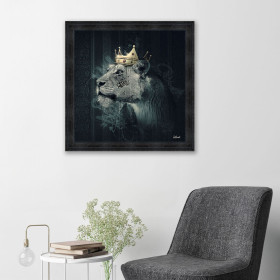 Tableau Lionne couronne Binet