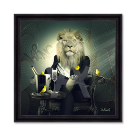 Tableau Lion chesterfield Binet