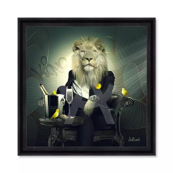 Tableau Lion chesterfield Binet