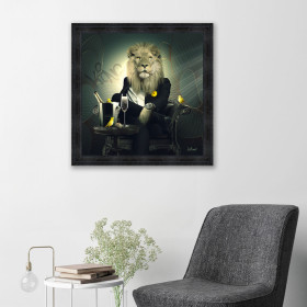 Tableau Lion chesterfield Binet