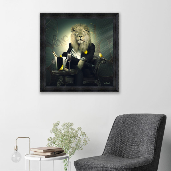 Tableau Lion chesterfield Binet