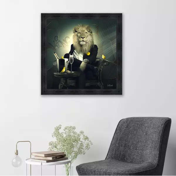 Tableau Lion chesterfield Binet