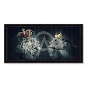 Tableau Lions couronnes BINET