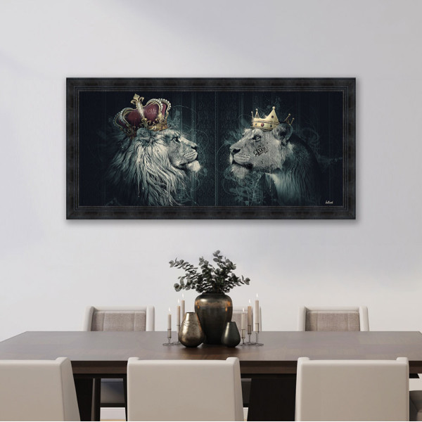 Tableau Lions couronnes BINET