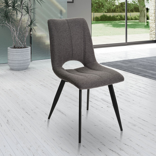 Chaise en tissu Coralie