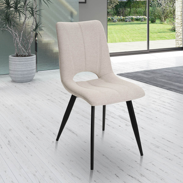 Chaise en tissu Coralie