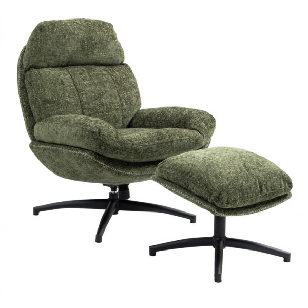 Fauteuil et repose pieds TILA