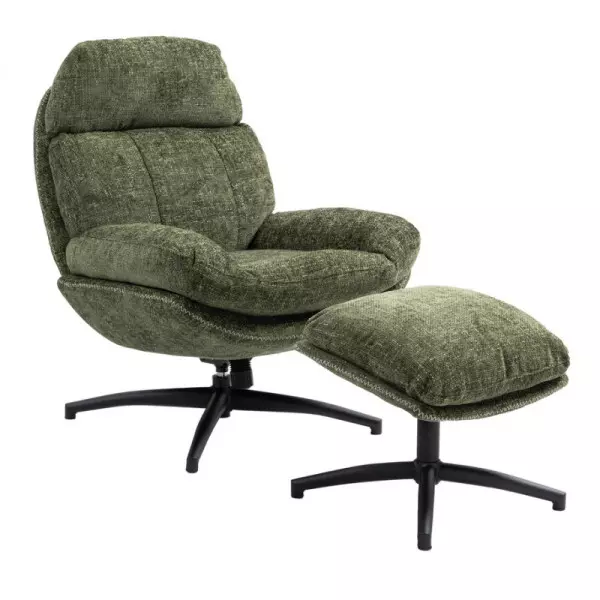 Fauteuil et repose pieds TILA