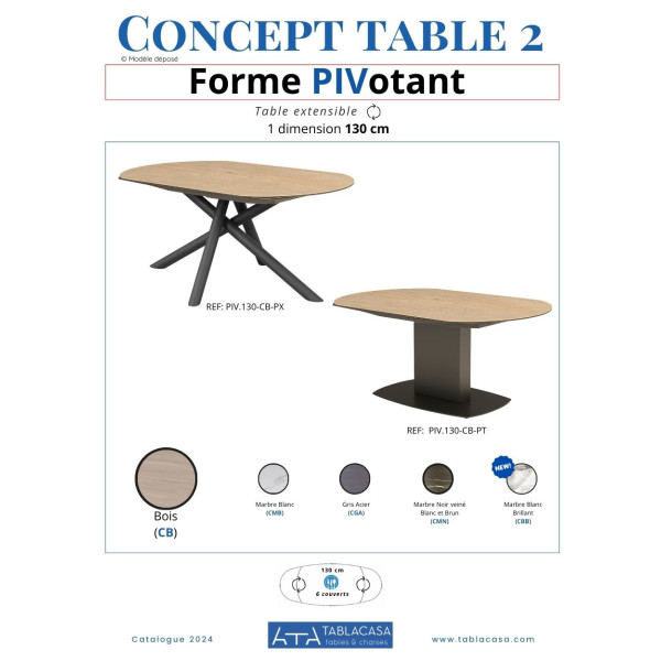 Concept Table - Plateau pivotant