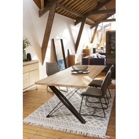TABLE FUSION PIED X - LARGEUR 100 CM