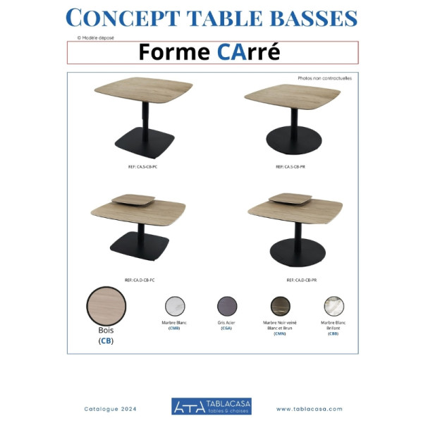 Table Basse Concept Carrée - Plateau Double