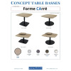 Table Basse Concept Carrée - Plateau Double