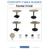 Concept Table Basse Ronde - Plateau Simple