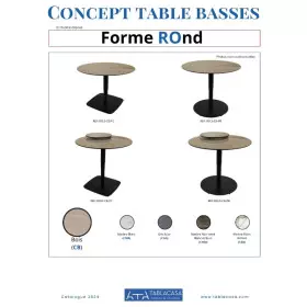 Concept Table Basse Ronde - Plateau Double