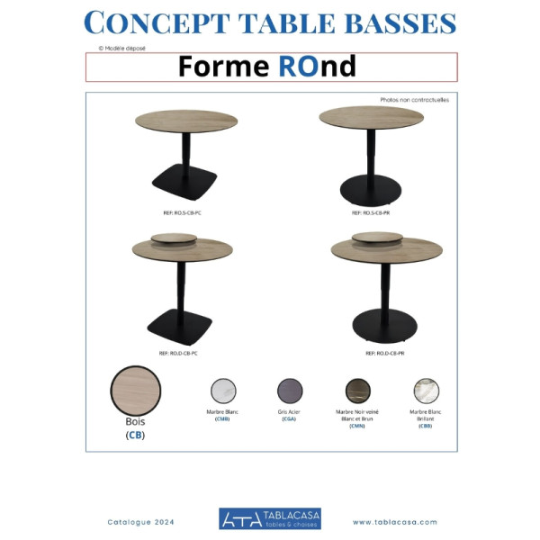 Concept Table Basse Ronde - Plateau Double