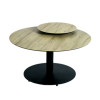 Concept Table Basse Ronde - Plateau Double