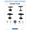 Concept Table Basse Ronde - Plateau Double