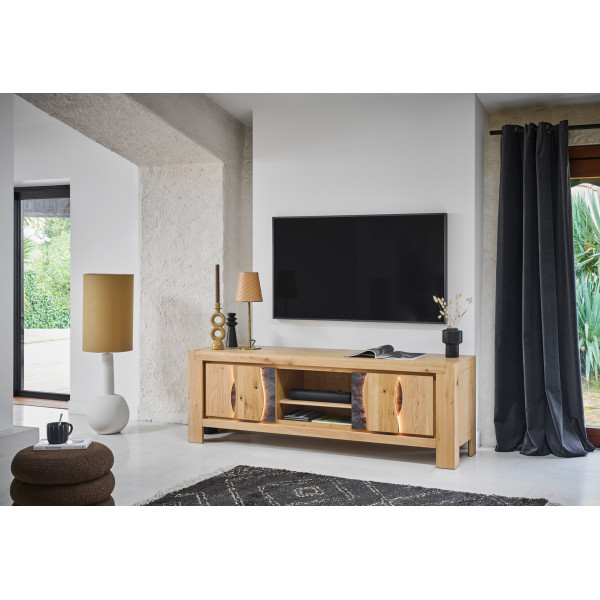 Meuble TV 2 Portes 1 Niche 180 cm LEGEND
