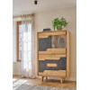 Vitrine 3 portes bois 1 porte vitrée ABSOLU