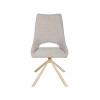 Chaise GASTON pied métal effet bois