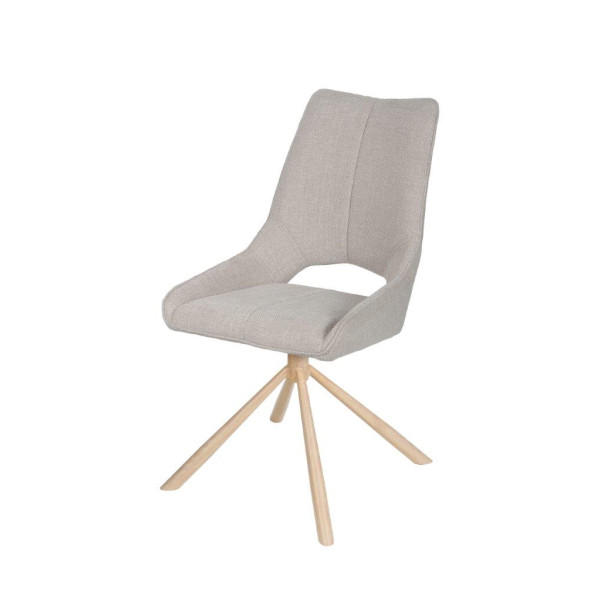 Chaise GASTON pied métal effet bois