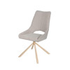 Chaise GASTON pied métal effet bois