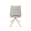 Chaise GASTON pied métal effet bois