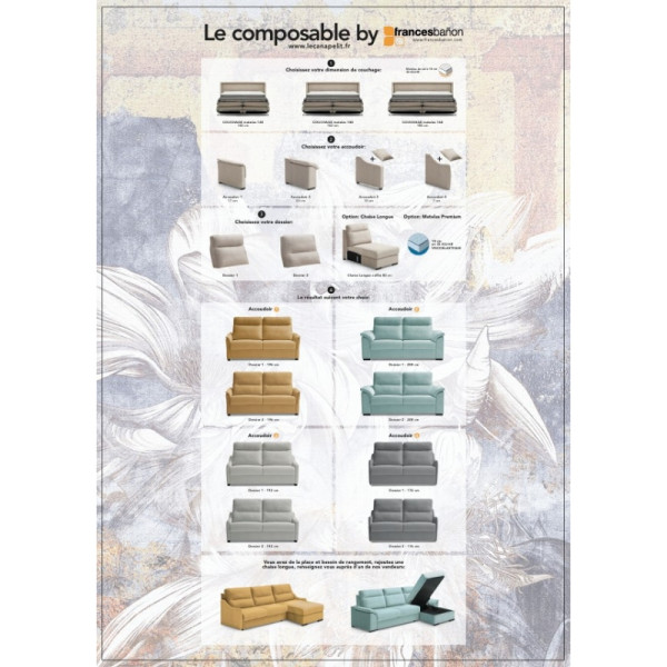 CANAPÉ-LIT LE COMPOSABLE 144 CM