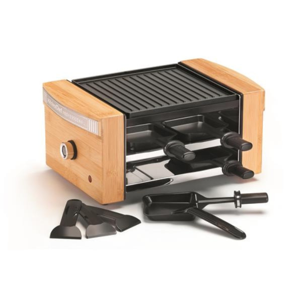 KITCHENCHEF RACLETTE-GRILL 4 PERSONNES - KCWOOD4RP