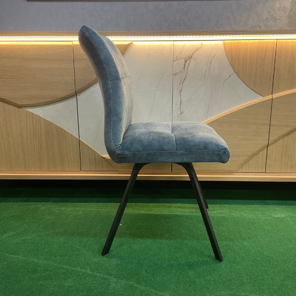 Chaise 9056 - Tissu velours - Pieds bois