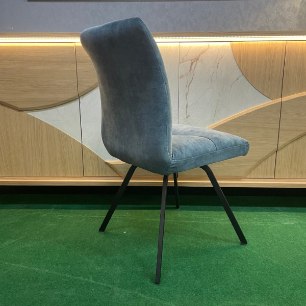 Chaise 9056 - Tissu velours - Pieds bois