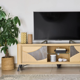 MEUBLE TV RIVIERA 2 PORTES - 175 CM