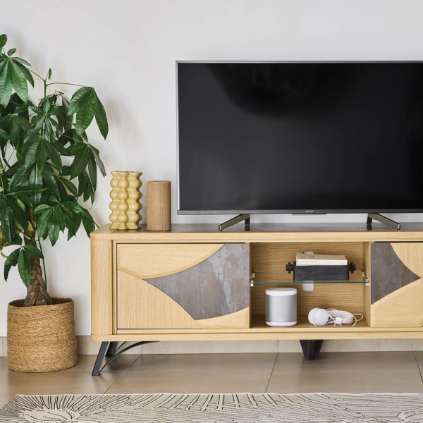 MEUBLE TV RIVIERA 2 PORTES - 175 CM