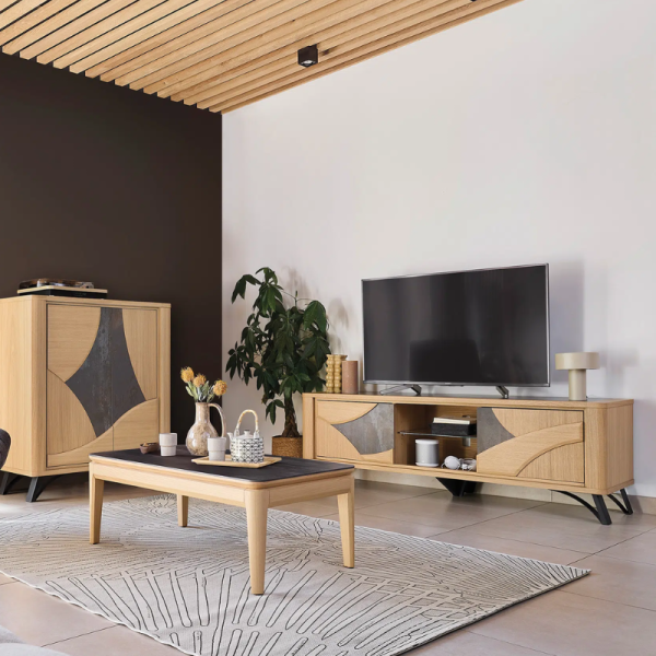 MEUBLE TV RIVIERA 2 PORTES - 175 CM