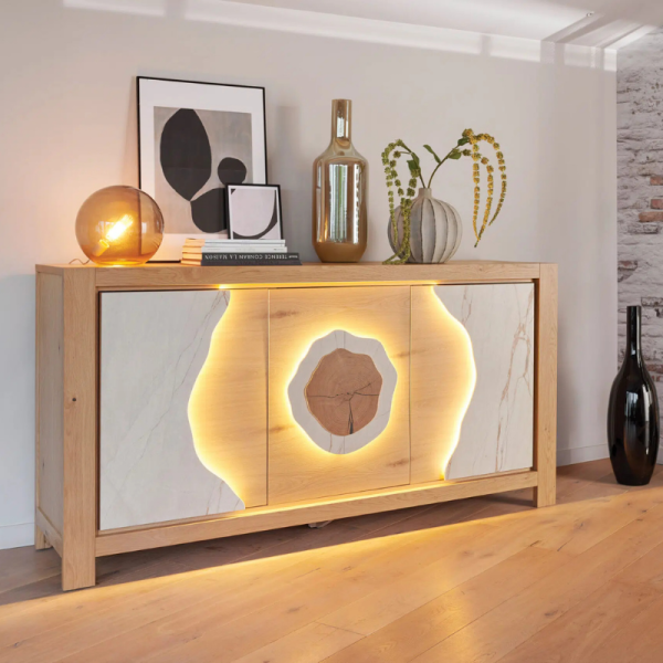 ENFILADE MINERALE 3 PORTES - 170 CM