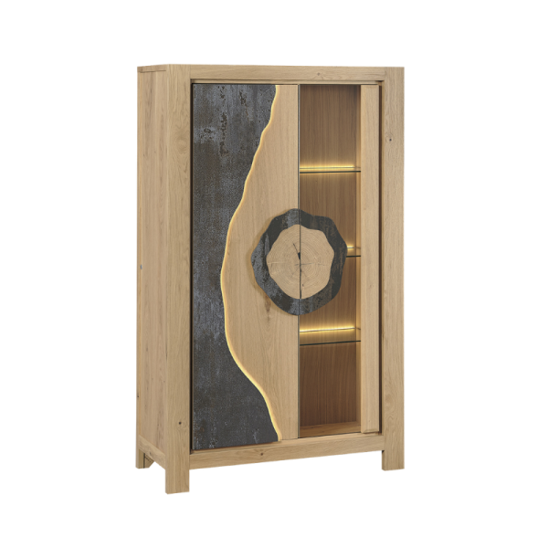 VITRINE MINERALE 2 PORTES