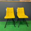 LOT DE 2 CHAISES FUNKY JAUNE - MODÈLE D'EXPOSITION